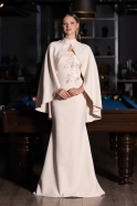 Long Beige Mermaid Evening Gown ABU5485