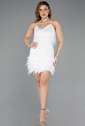 White Short Invitation Dress ABK1629