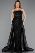 Long Black Beaded Evening Dress ABU5511
