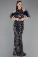 Long Navy Blue Evening Dress ABU5538