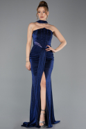 Long Sax Blue Evening Dress ABU5560