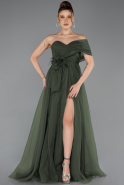 Long Olive Drab Evening Dress ABU5528