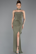 Long Olive Drab Prom Gown ABU5564