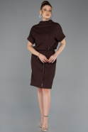 Midi Brown Cocktail Dress ABK2494