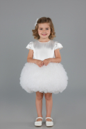 Short White Girl Dress ABK2502