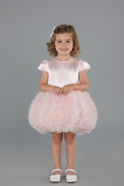 Short Powder Color Girl Dress ABK2502