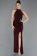 Long Burgundy Evening Dress ABU5593