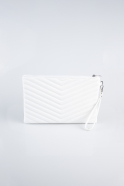 White Leather Evening Bag KC413