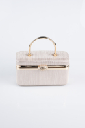 Light Gold Laser Cut Box Bag KC149