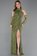 Long Olive Drab Dantelle Mermaid Prom Dress ABU5598