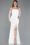 Long White Dantelle Evening Dress ABU5603