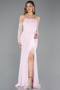 Long Powder Color Dantelle Evening Dress ABU5603