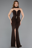 Brown Long Evening Dress ABU5561
