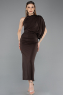 Midi Brown Party Dress ABK2507