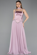 Long Powder Color Chiffon Evening Dress ABU5619