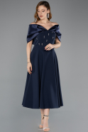 Midi Navy Blue Party Dress ABK2523