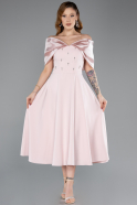 Midi Powder Color Party Dress ABK2523