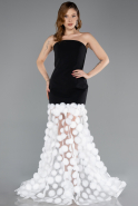 Long Black-White Evening Dress ABU5635