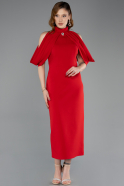 Midi Red Party Dress ABK2517
