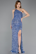 Long Indigo Scaly Evening Dress ABU5647