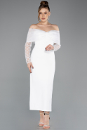 Midi White Cocktail Dress ABK2533