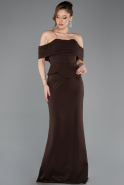 Brown Long Evening Dress ABU5559