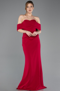Dark Fuchsia Long Evening Dress ABU5559