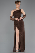 Long Brown Dantelle Evening Dress ABU5700