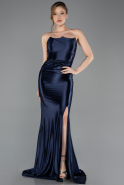 Long Navy Blue Prom Gown ABU5707