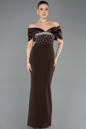 Brown Long Evening Dress ABU5352