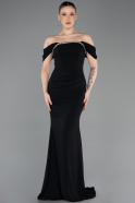 Long Black Mermaid Evening Gown ABU5740