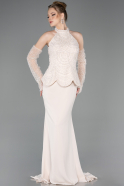 Long Beige Evening Dress ABU5787