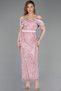 Powder Color Midi Beaded Party Dress ABK2453
