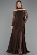 Brown Long Evening Dress ABU5662