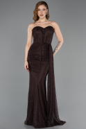 Long Brown Dantelle Prom Gown ABU5795