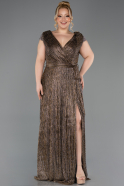 Long Copper Plus Size Evening Gown ABU5836