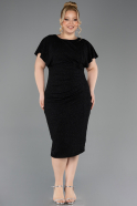 Midi Black Plus Size Cocktail Dress ABK2633