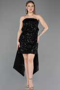 Short Black Scaly Cocktail Dress ABK2556