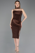 Midi Brown Cocktail Dress ABK2559