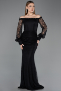 Long Black Dantelle Mermaid Prom Dress ABU5890