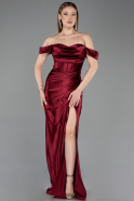 Burgundy Long Evening Dress ABU3611
