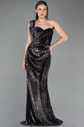 Long Black Scaly Evening Dress ABU5894