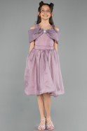 Front Short Back Long Lavender Girl Dress ABO108