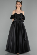 Long Black Girl Dress ABU5912