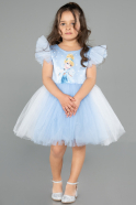 Short Blue Girl Dress ABK2575