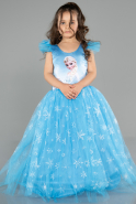 Long Blue Girl Dress ABU5907