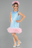 Short Blue Girl Dress ABK2574