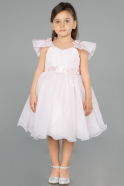 Long Powder Color Girl Dress ABU3722
