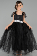 Long Black Girl Dress ABU3566