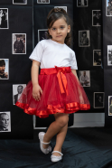 Red Girls Skirt KT112